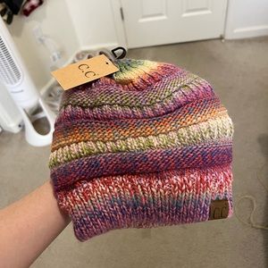 Multicolored CC beanie